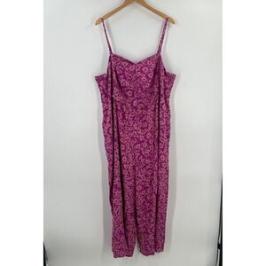 New With Tags Knox Rose Women's Plus Size 2X Sleeveless Wide Leg Boho Jumpsuit